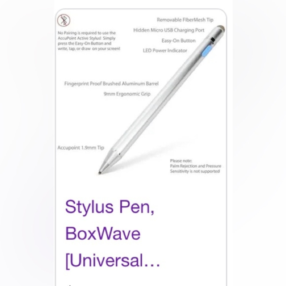 BOXWAVE - NEW - 🥳HOST PICK 🥳. ACCUPOINT ACTIVE STYLUS HP ENVY x360 - Picture 3 of 8